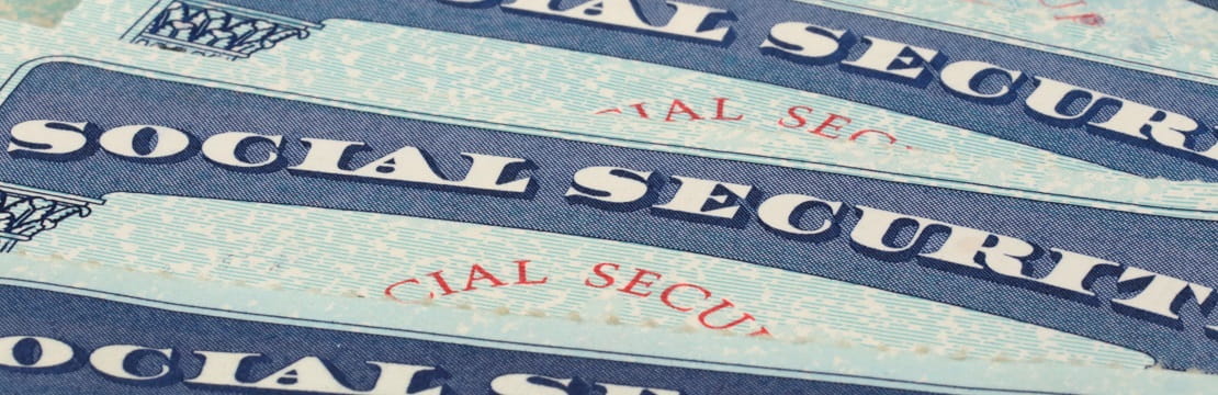 Close-up photo of Social Security cards